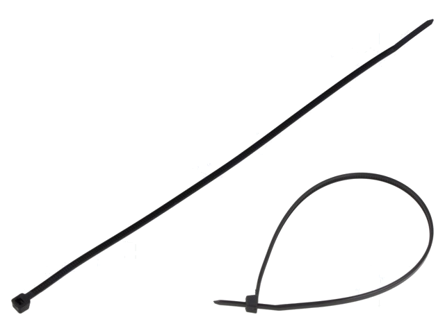Kabelbinder; L: 200mm; W: 2,5mm; polyamide; zwart; 100st; -35÷85°C Kabelbinder; L: 200mm; W: 2,5mm; polyamide; zwart; 100st; -35÷85°C